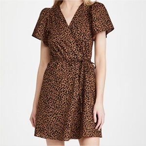 Madewell Leopard Print Wrap Dress